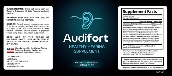 audifort supplement facts